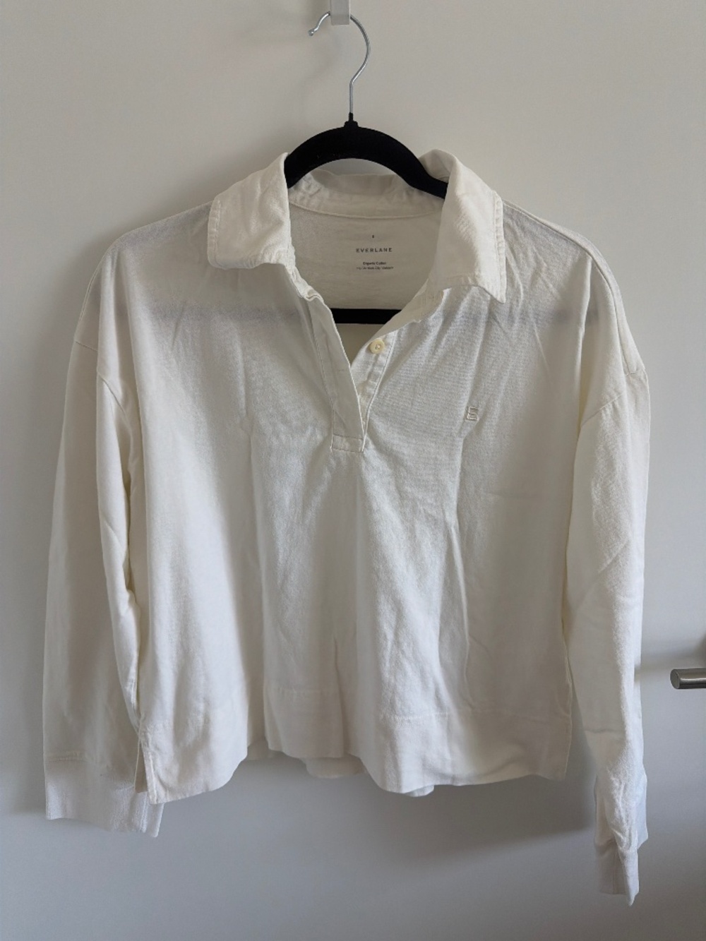 Everlane White Organic Cotton Rugby Shirt Size S